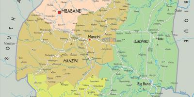 Harta e manzini Svazilend